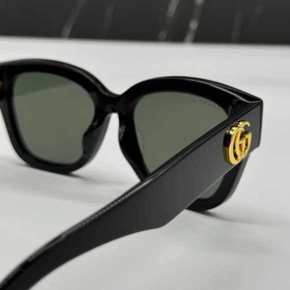 NEW GG1550SK 001 GUCCI BLACK GREY SQUARE WOMEN GUCCI SUNGLASSES - Picture 8 of 12